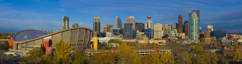 The City of Calgary Skyline at Sunrise