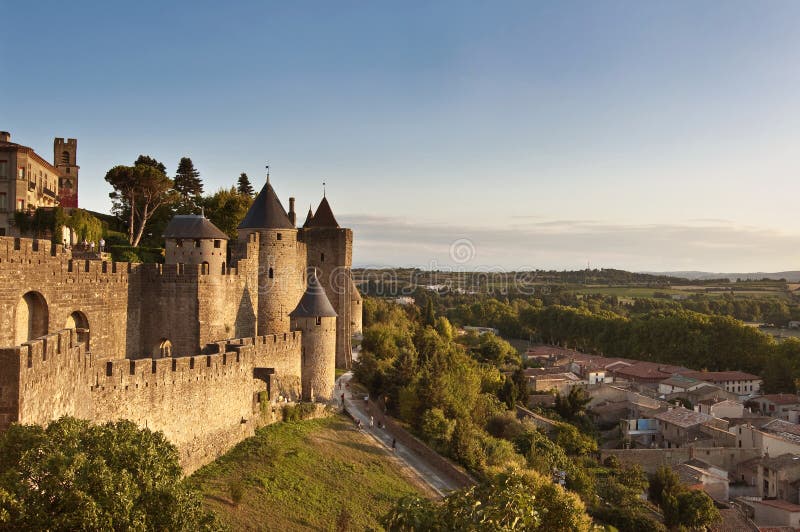Stredoveké opevnené mesto Carcassonne, Francúzsko.