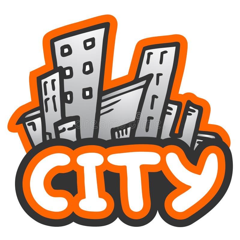 City cartoon vector illustration