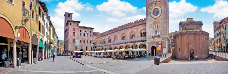 City center of the historic town of Mantua in Lombardy, Italy