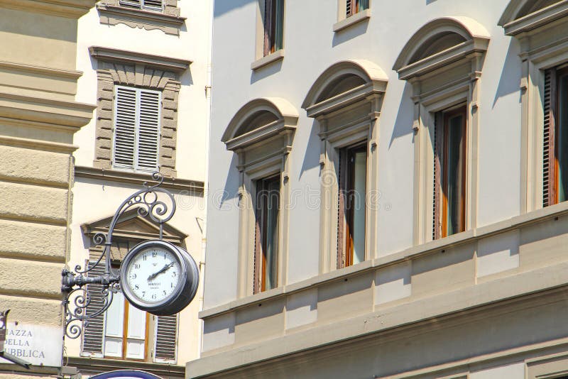 City clock in Florence editorial photography. Image of city 104337967