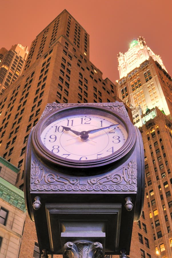 City Clock and Skyscrapers