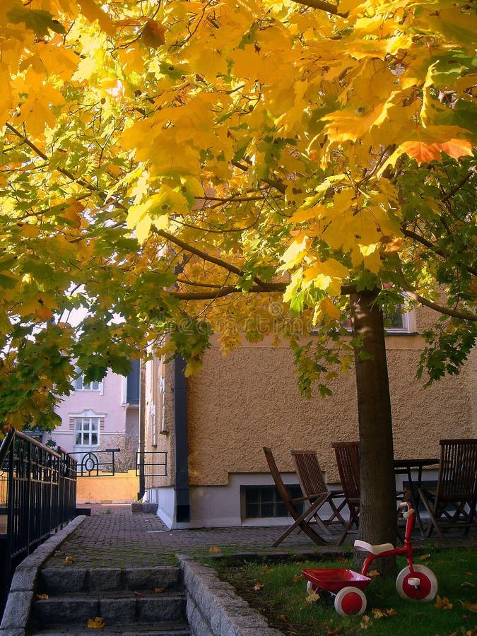 City Courtyard in the Autumn