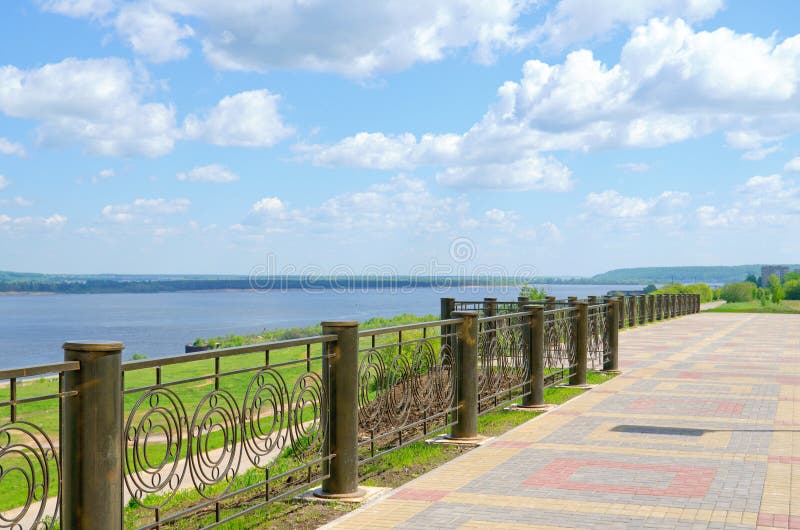 City embankment city Novocheboksarsk, Chuvashia, Russia.