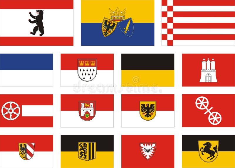 City flags of germany