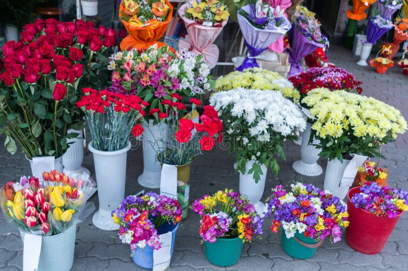 City florist market stock image. Image of flowers, petals 89077179