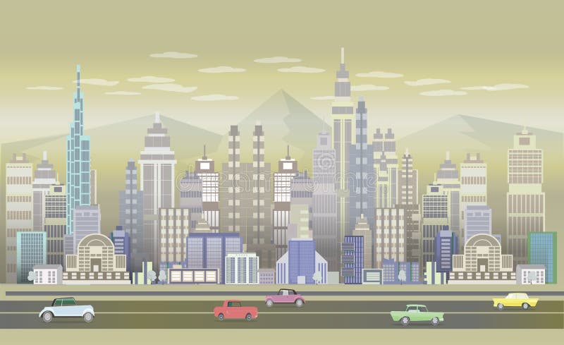 City Game Backgrounds With Retro Cars