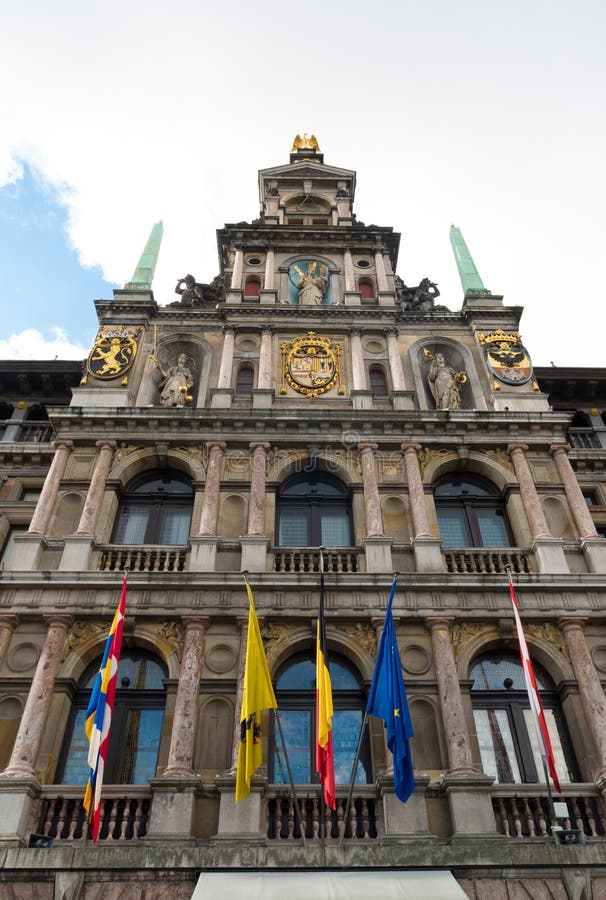 City hall antwerp stock photo. Image of destination, market 78433106