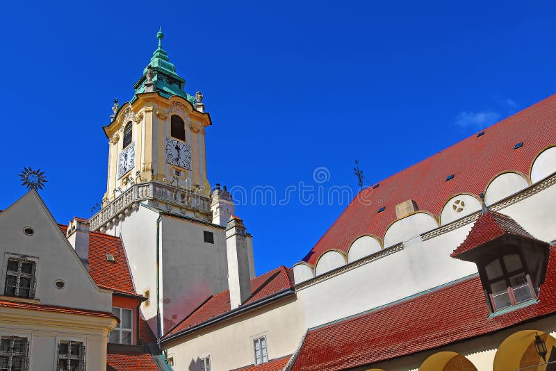 City hall of Bratislava situated on the main square hlavne namestie in Bratislava, Slovakia
