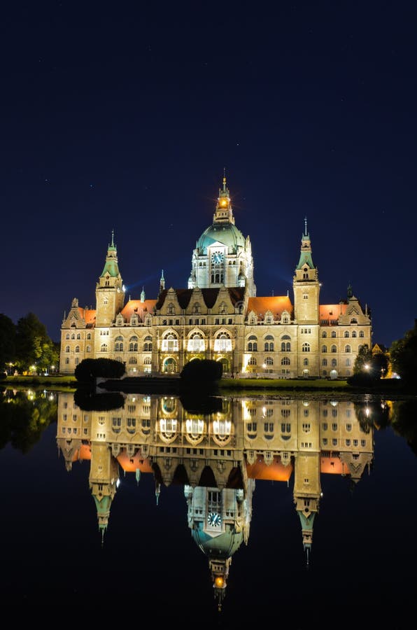City Hall of Hannover, Germany by night royalty free stock image City Hall of Hannover, Germany by night royalty free stock image
