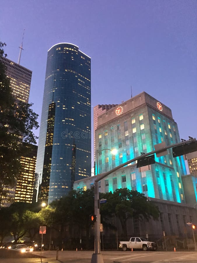 Downtown Houston stock image. Image of american, high 32689359