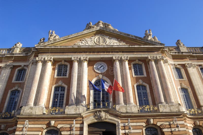 City Hall Le Capitole De Toulouse, France Stock Photo - Image of ...