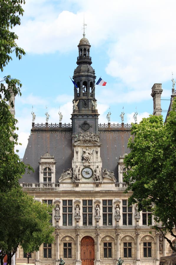 City Hall of Paris stock photo. Image of hall, sight 103587178
