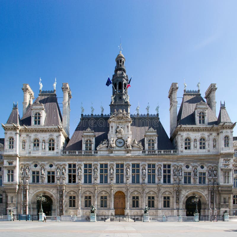 City hall of Paris - France stock images