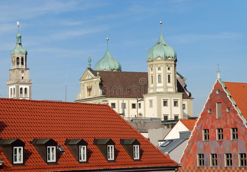 City house of Augsburg stock image. Image of painted, bavaria 1949079