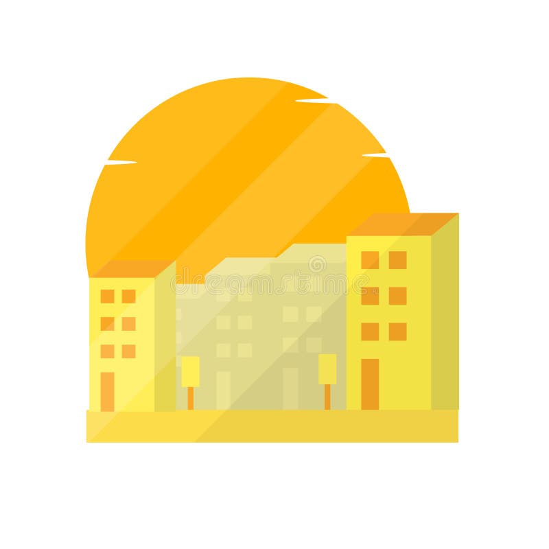 City landscape in dusk illustration stock illustration City landscape in dusk illustration stock illustration