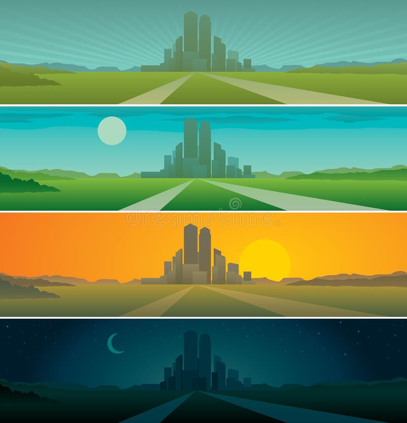 City landscape stock illustration