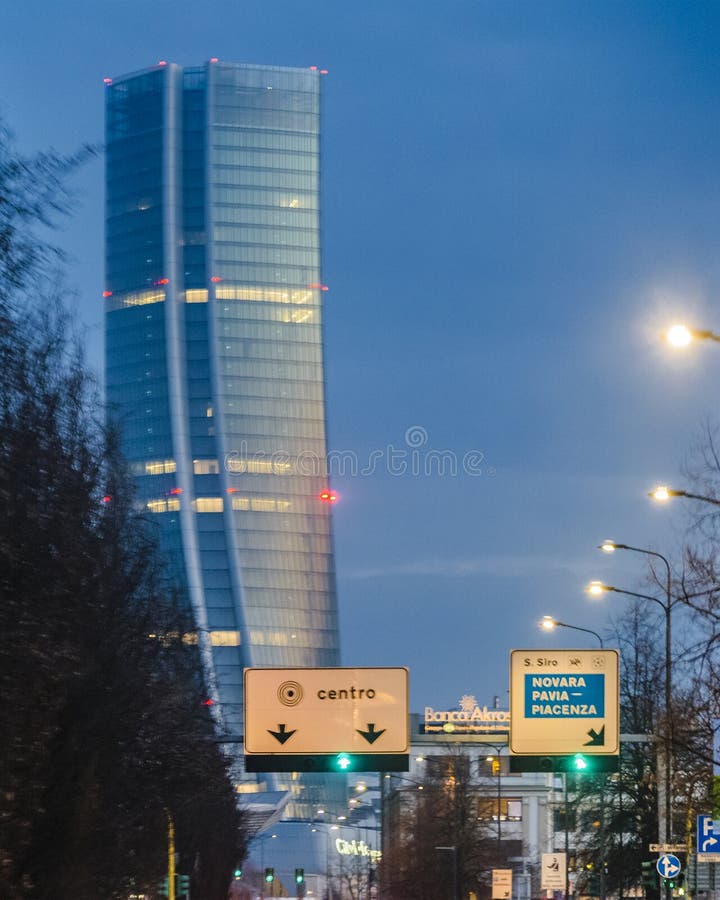 731 Milan Italy Skyline Night Stock Photos - Free & Royalty-Free Stock ...