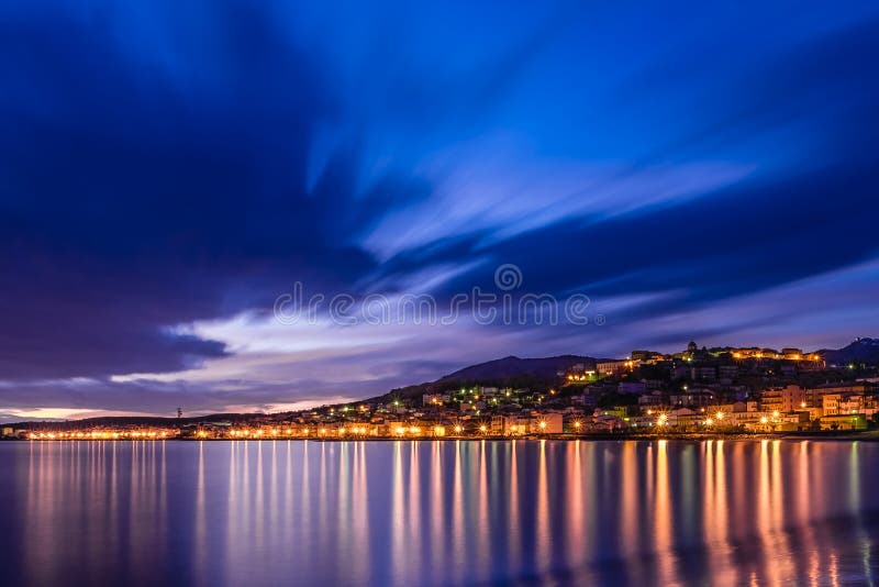 City Lights Reflecting From Sea Picture. Image 92801397
