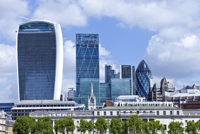 City of London cityscape with landmark buildings