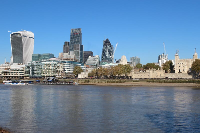 City of London skyline and the Thames