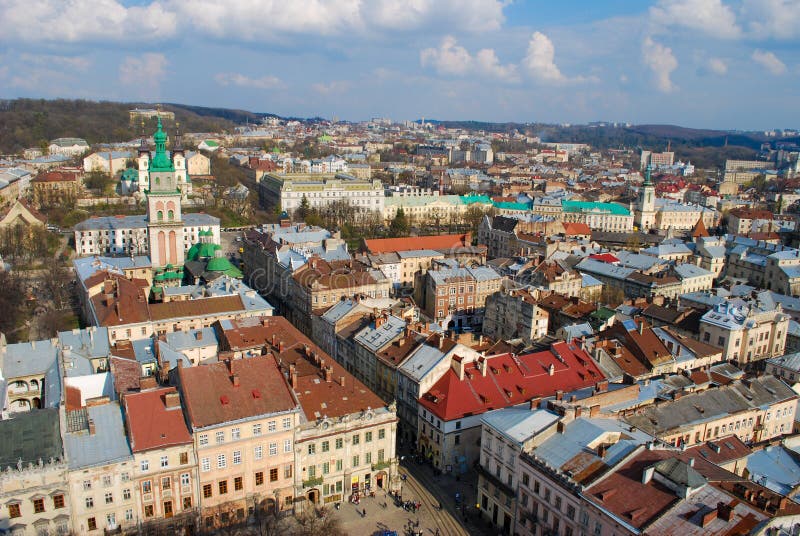 The city of Lviv royalty free stock photo