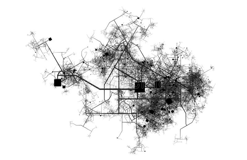 Mappa della città progetto di Strade e Città.