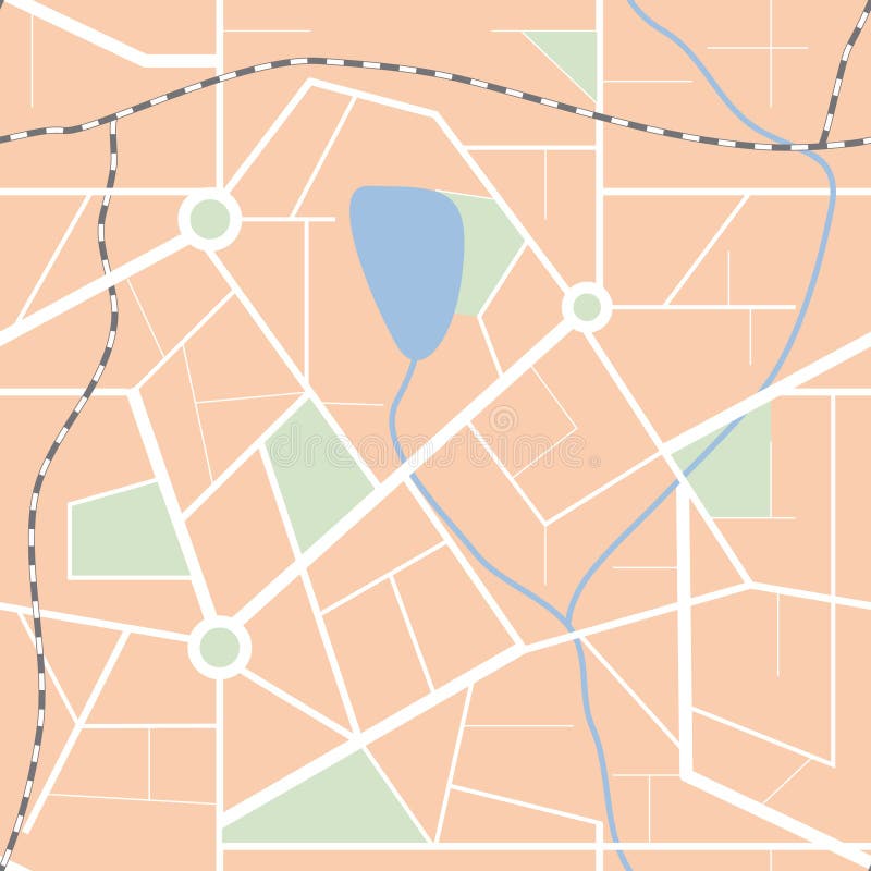 City map. Seamless pattern. royalty free illustration
