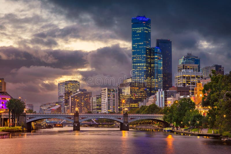 City of Melbourne. stock photo