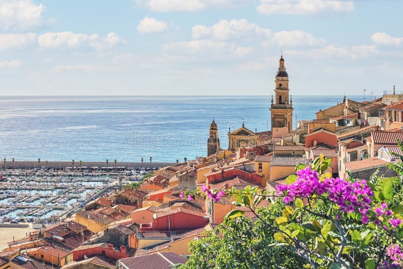 Menton City on the French Riviera Stock Photo - Image of landscape ...