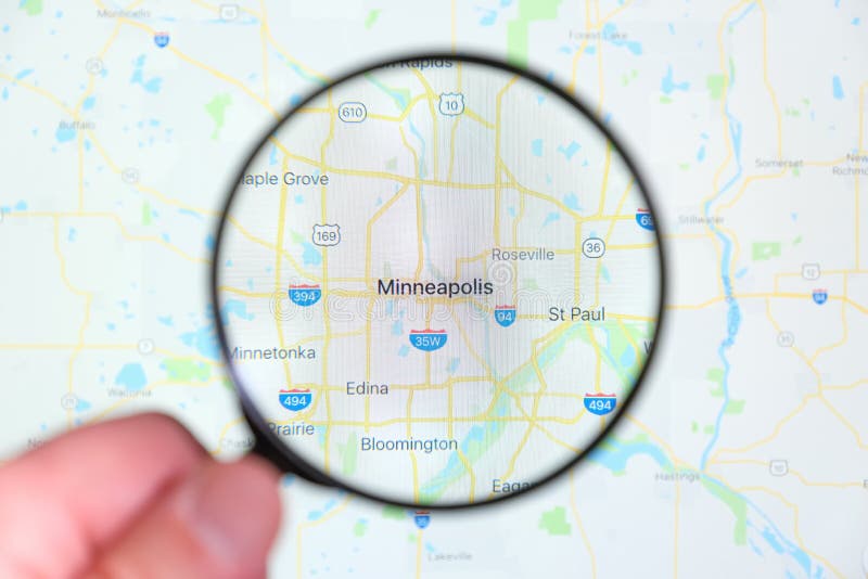 Map of minneapolis hi-res stock photography and images - Alamy