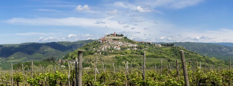 City Motovun on top of the hill on Istria
