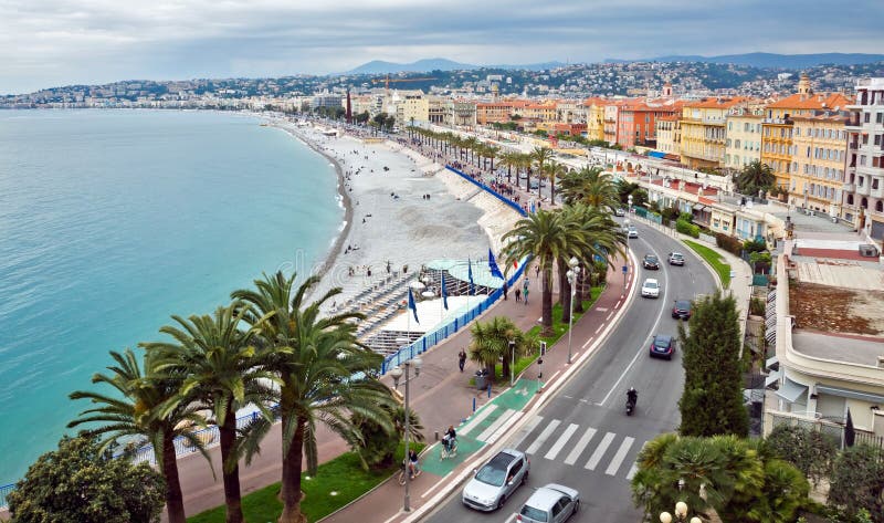 City of Nice - Promenade des Anglais from above