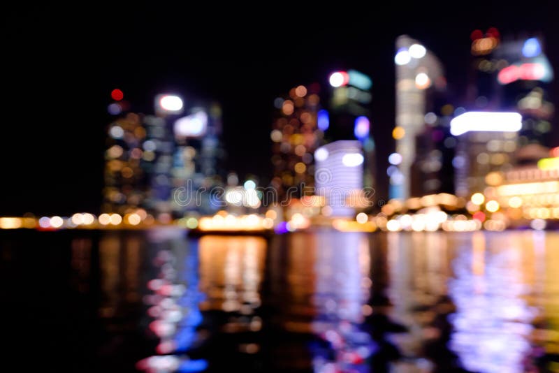 City Night Lights Blurred Bokeh Stock Photo - Image of abstract, color ...