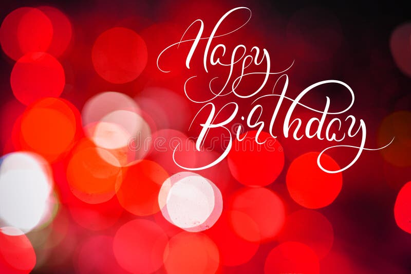 Gnomes, Red Background, Bokeh, Text Happy Birthday Stock Image - Image ...