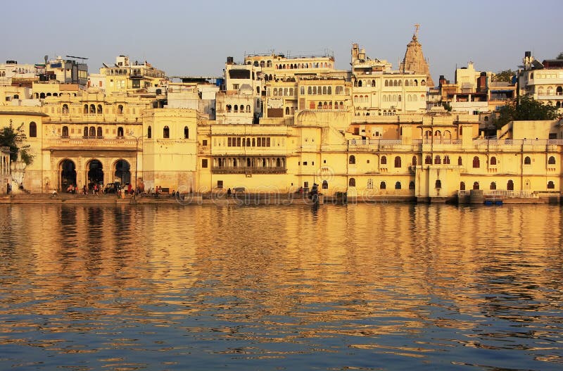 City Palace Complex, Udaipur, India Stock Photo - Image of ...