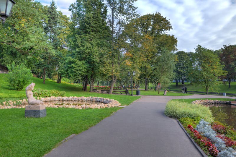 City park in Riga, Latvia.