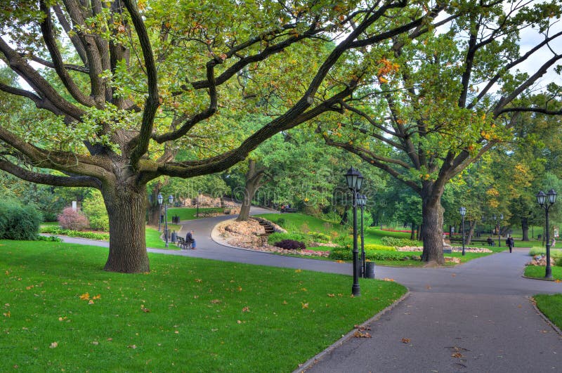 City park in Riga, Latvia.