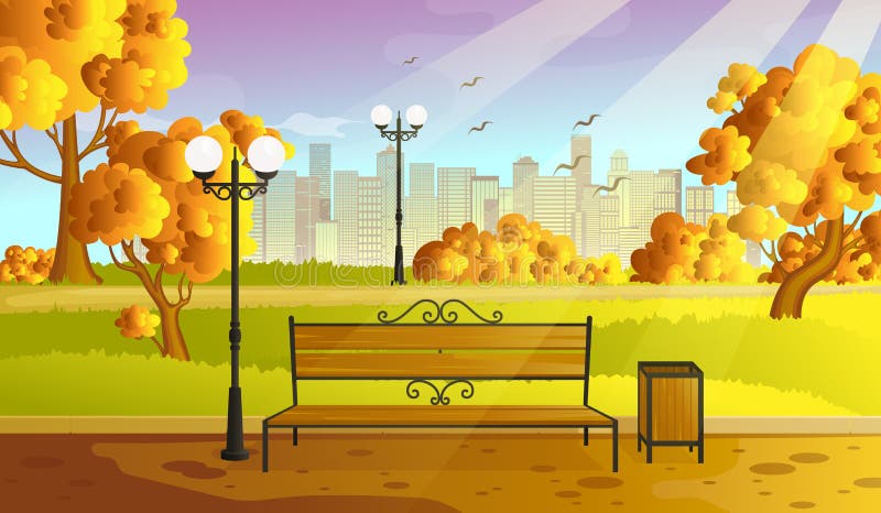 City park vector stock vector. Illustration of vector - 232481340