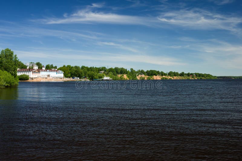 City on the river shore