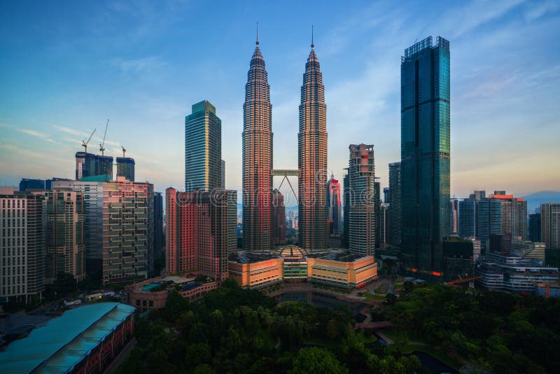 City scape of morning sunrise in Kuala lumpur city royalty free stock photography City scape of morning sunrise in Kuala lumpur city royalty free stock photography