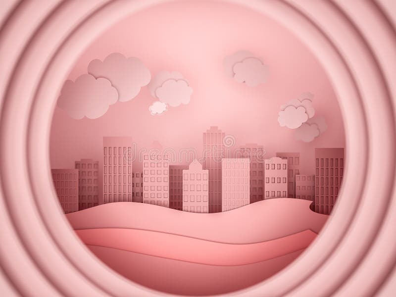 Download City Scape Paper Cutout Style 3d Render Stock Illustration Illustration Of Paper Building 91406398
