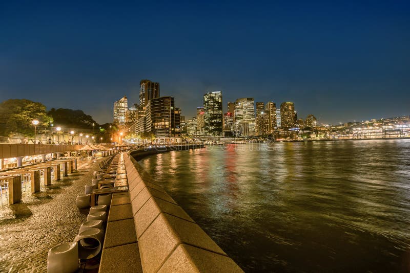 City scape of Sydney at night, Australia royalty free stock photography