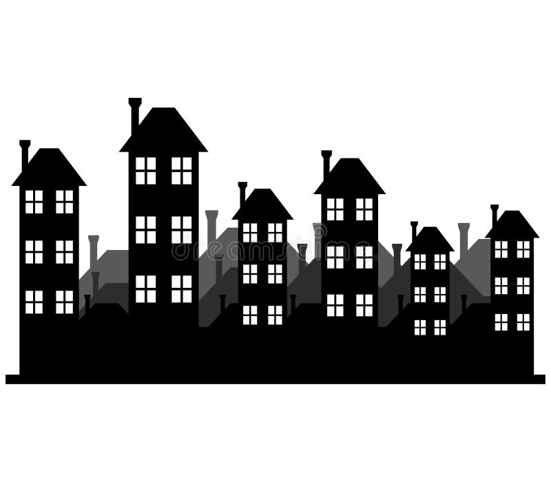 City silhouette stock illustration. Illustration of exterior - 62881651