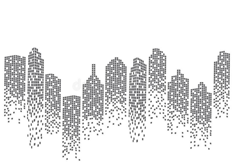 City Skyline Backgroud Illustration Stock Vector - Illustration of office, contour: 107096150