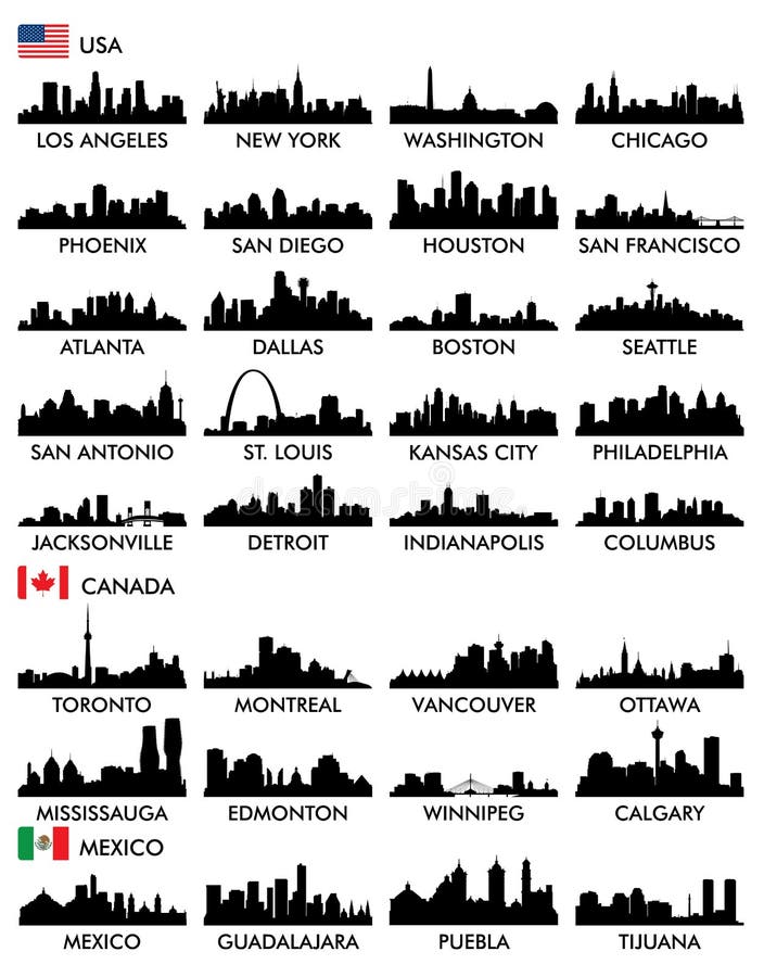 City skyline North America stock illustration City skyline North America stock illustration