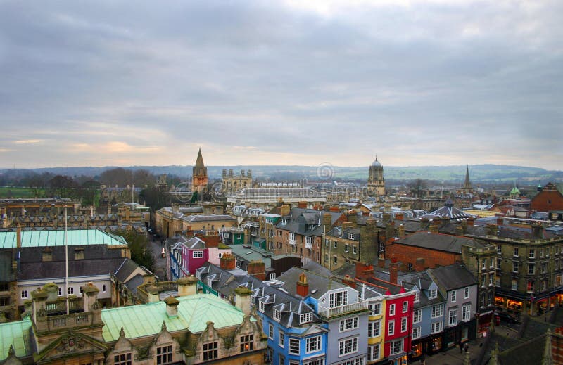 Cattedrale, chiesa, cupola, il secolo, medievale, oxford, inghilterra, edificio, british, l'architettura, l'europa, la città, il cielo, l'orizzonte.