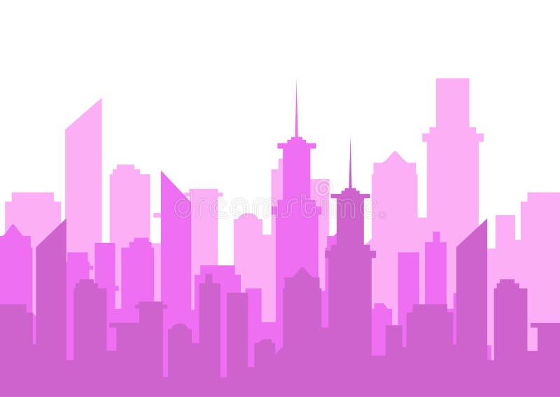 City Skyline Silhouette Vector. Urban Landscape Stock Vector ...