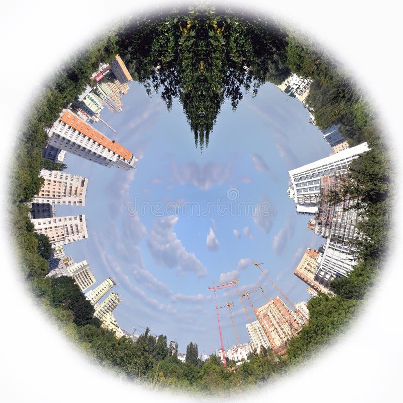 City in a sphere