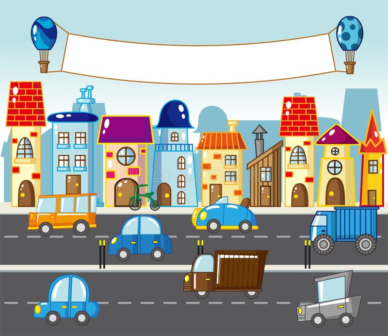 City street stock vector. Illustration of background - 25961376
